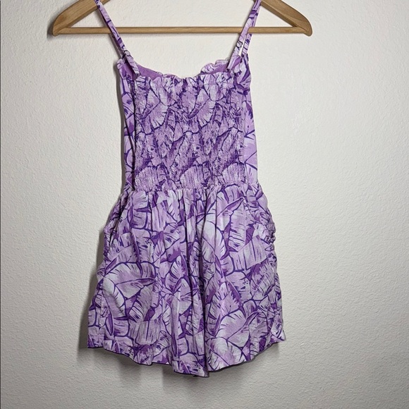 Janie and Jack Purple Floral Romper - Picture 3 of 6